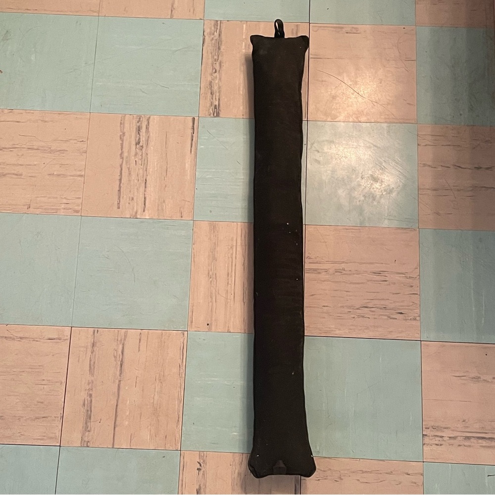 Black Long Draft Stopper, Perfect for Winter Months